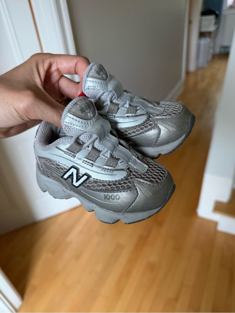 New Balance Kids Silver and Gray 1000 Athletic Sneakers
